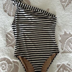 J. Crew Striped navy and White One Piece